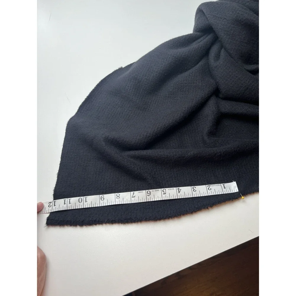 BLACK WAFFLE PATTERN HIGH QUALITY FLEECE FABRIC 3 YARDS PLUS 8
